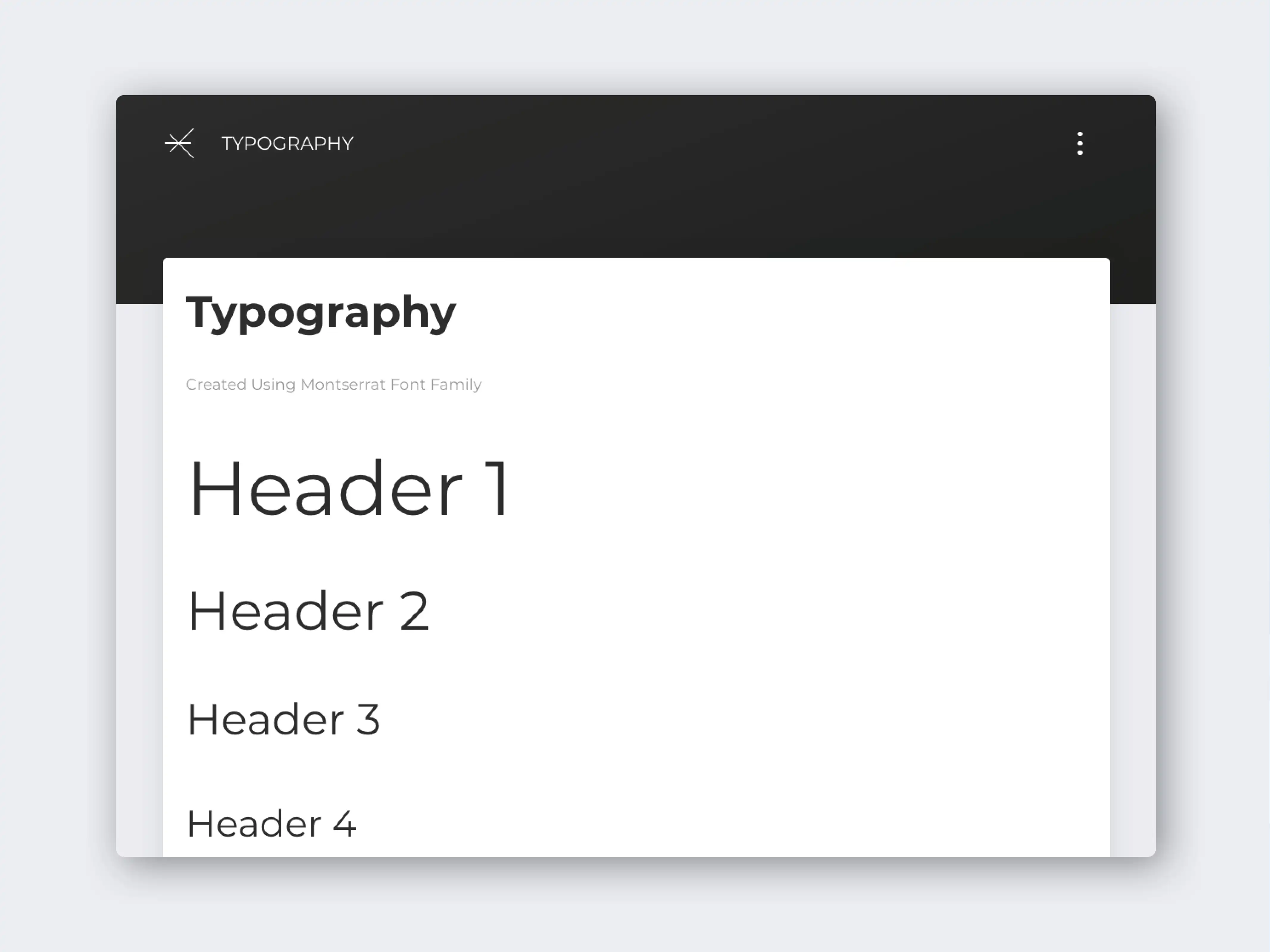 Font size level headings